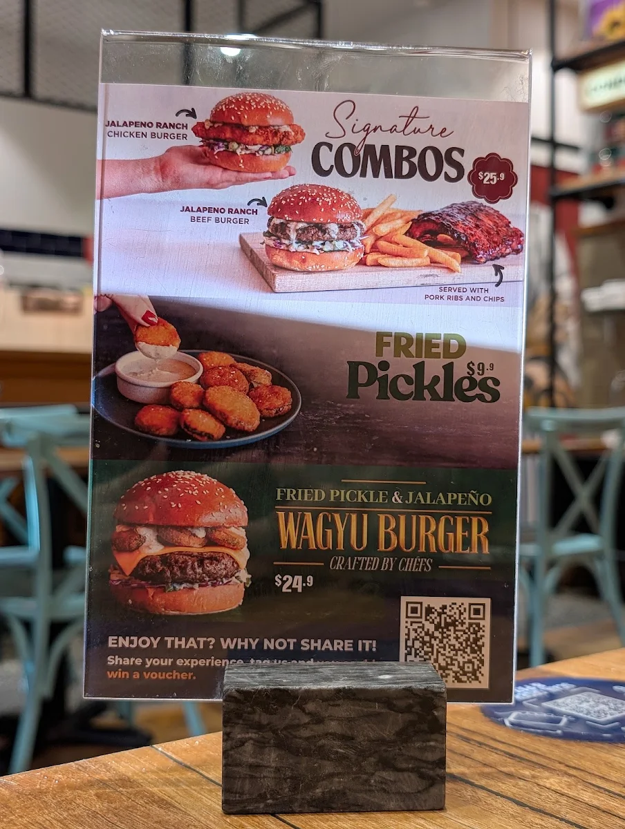 Menu, Ribs & Burgers Hawthorn
