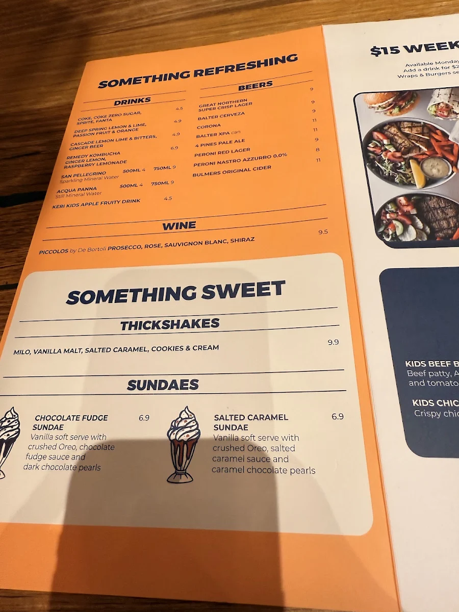 Menu, Ribs & Burgers Hawthorn