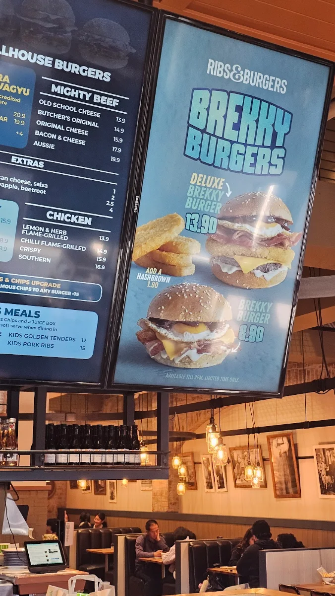 Menu, Ribs & Burgers Hawthorn