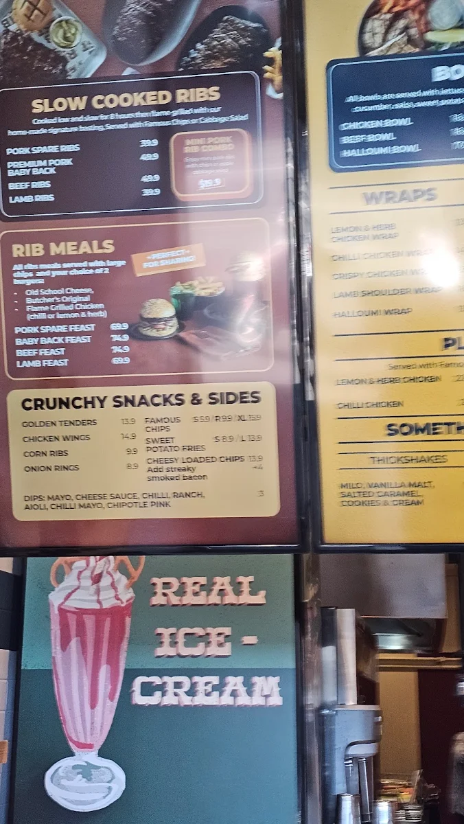 Menu, Ribs & Burgers Hawthorn
