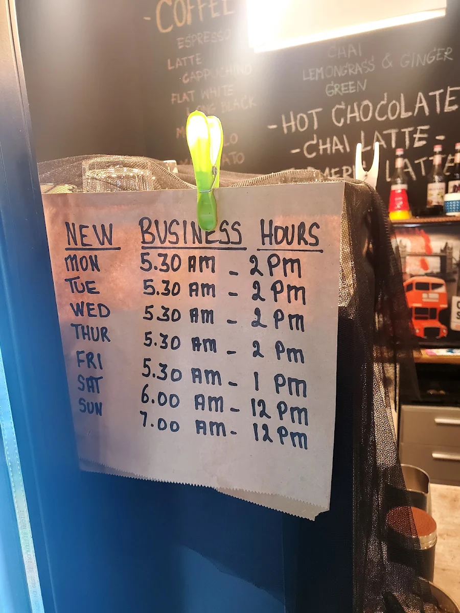 Menu, One Sugar Extra Shot