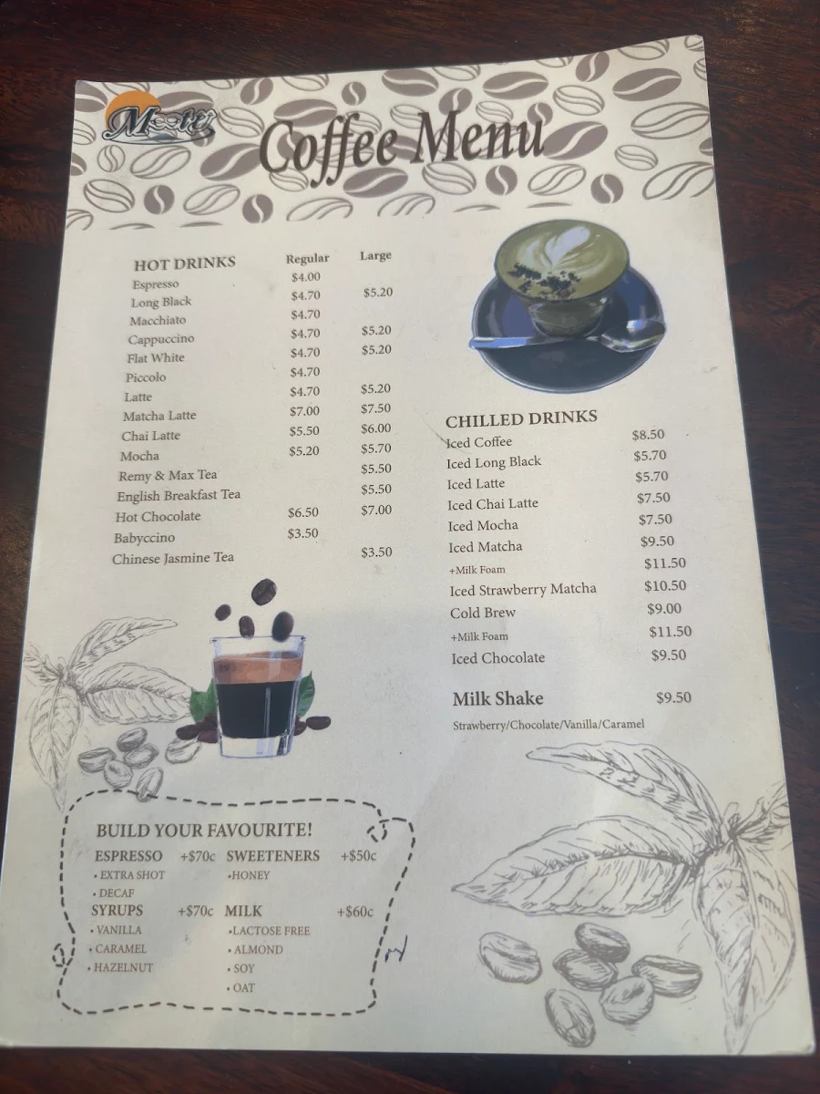 Menu, MeetU Cafe & Bistro