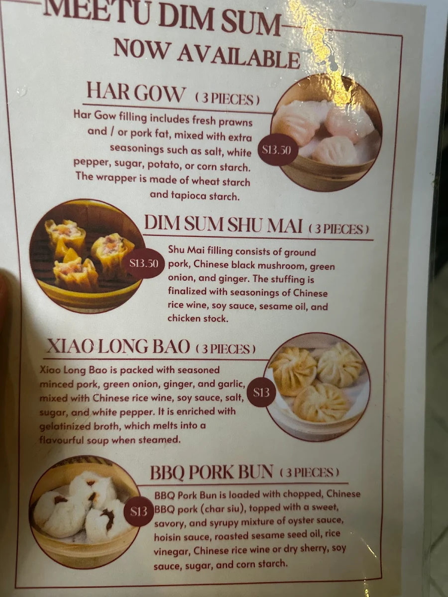 Menu, MeetU Cafe & Bistro