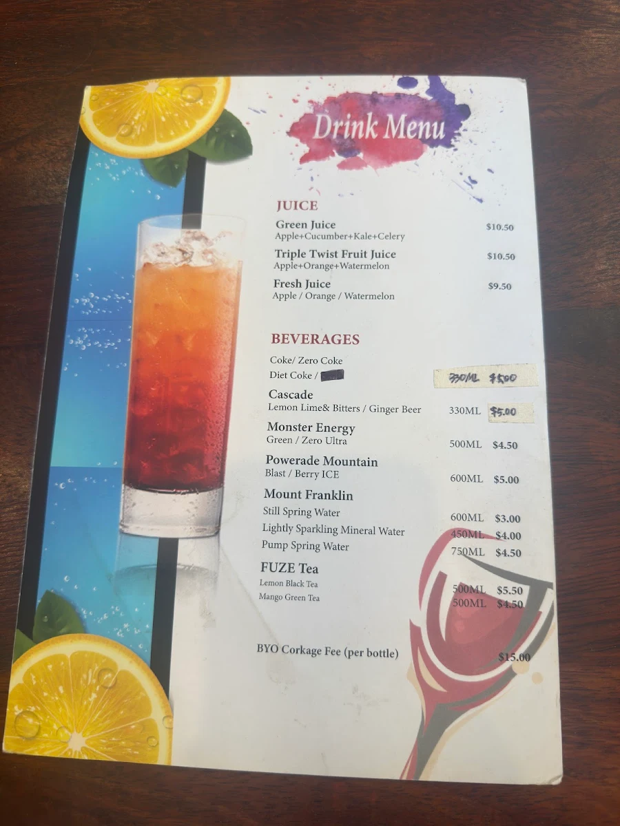 Menu, MeetU Cafe & Bistro