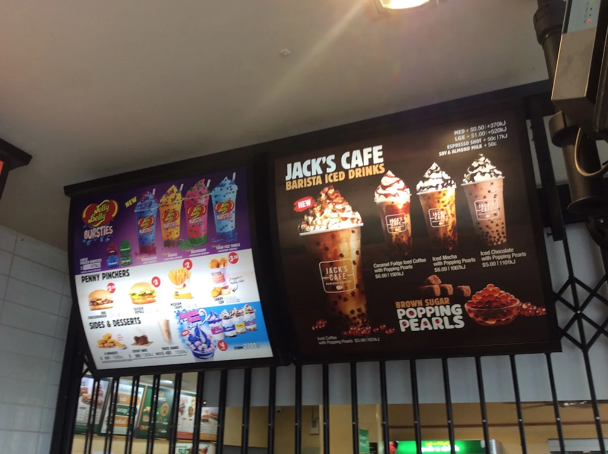 Menu, Hungry Jack's Burgers Scoresby