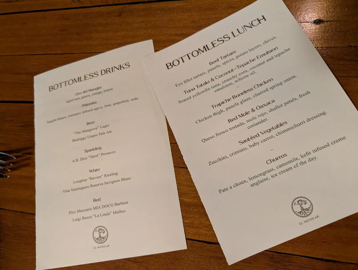 Menu, El Manglar