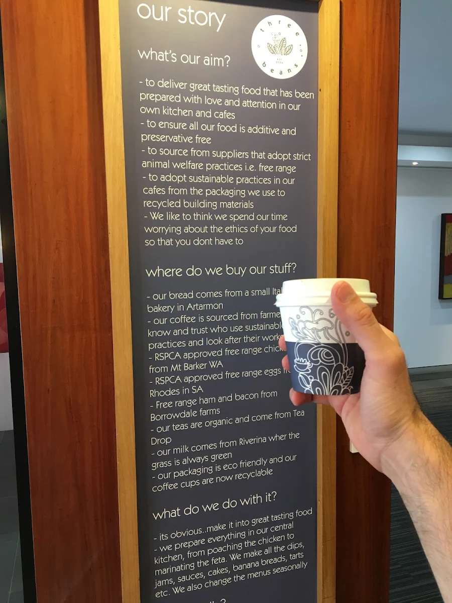 Menu, Three Beans Chatswood Central