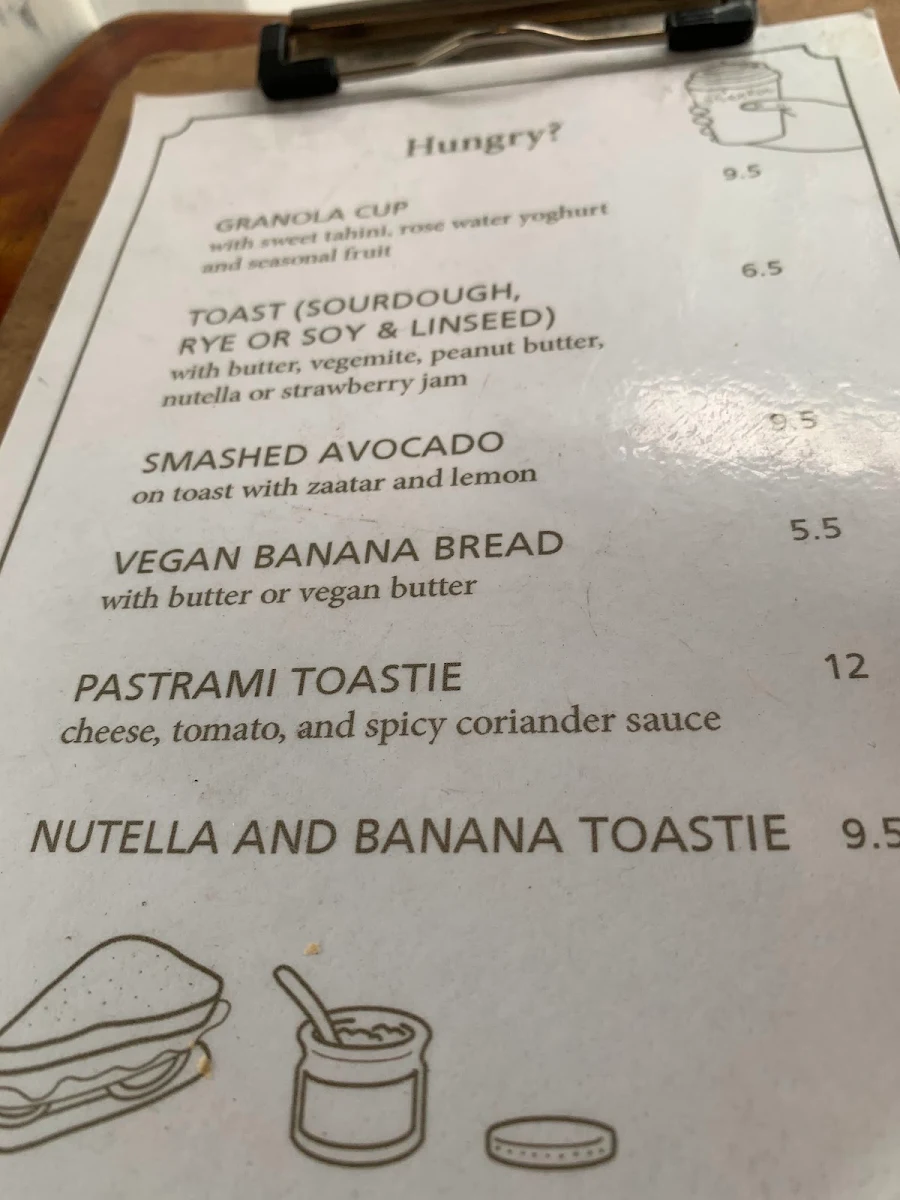 Menu, Shenkin Newtown Espresso Bar