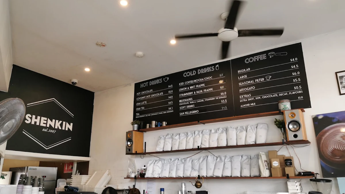 Menu, Shenkin Newtown Espresso Bar