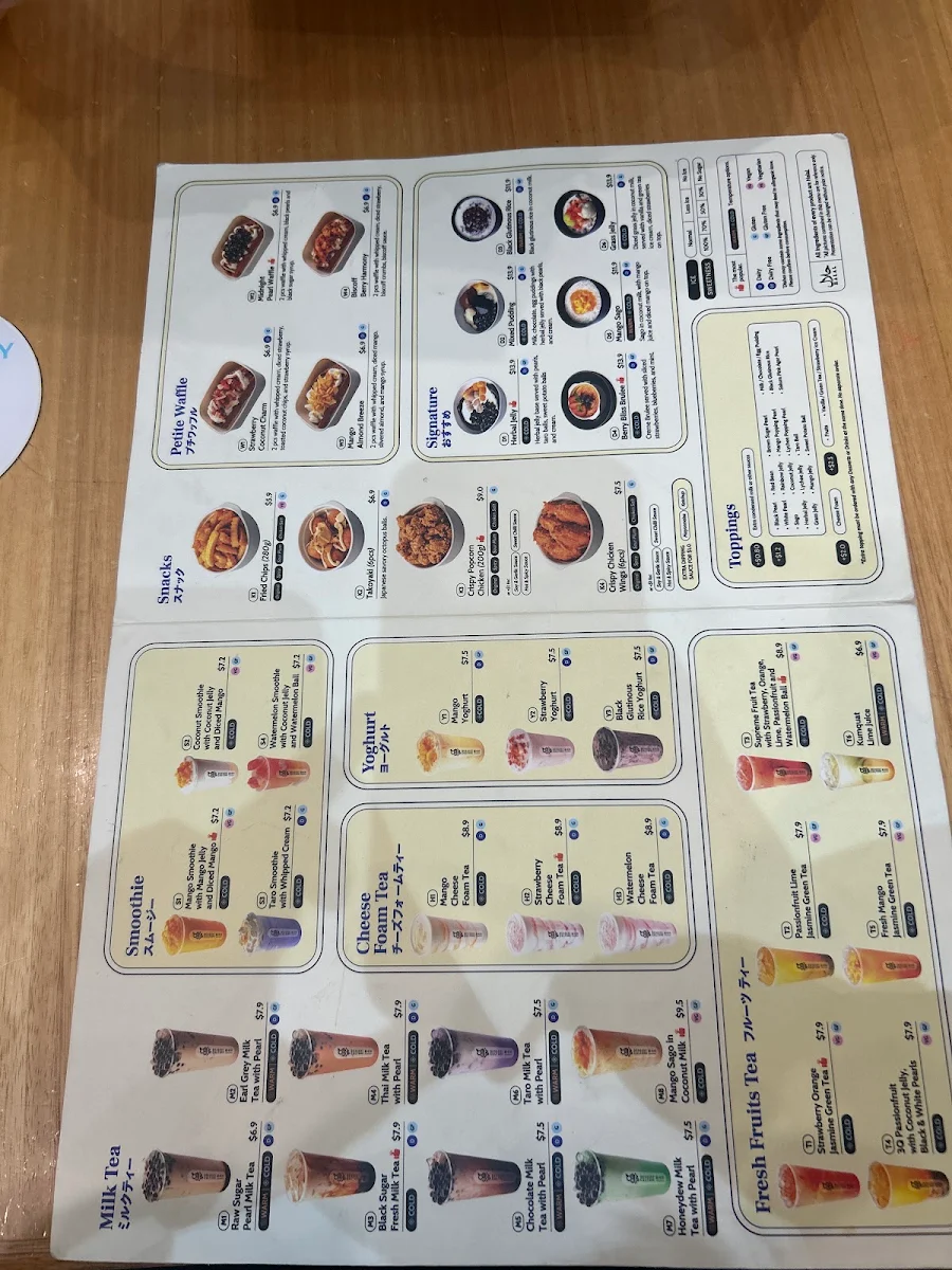Menu, Dessert Culture