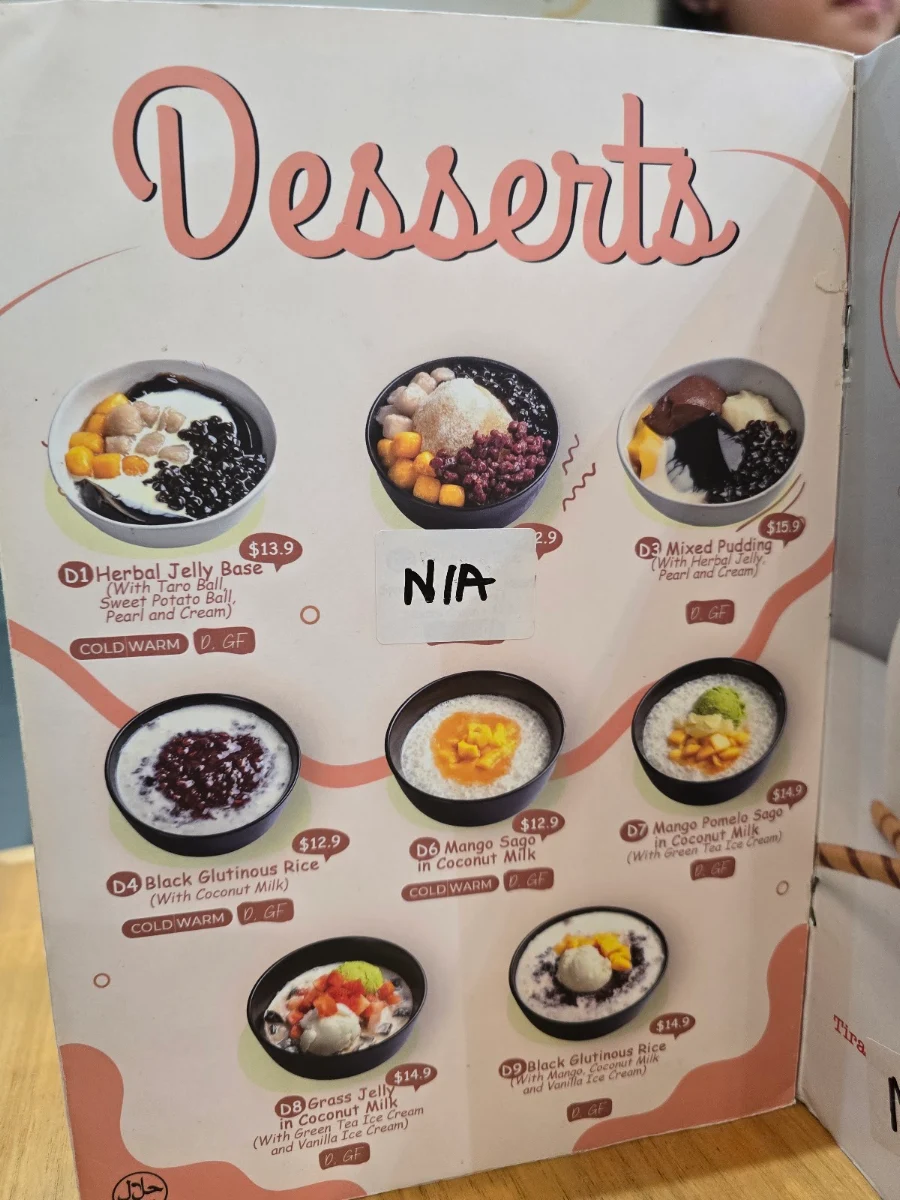 Menu, Dessert Culture