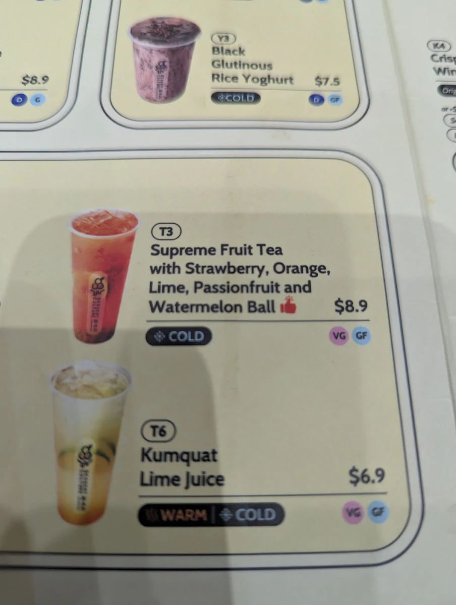 Menu, Dessert Culture