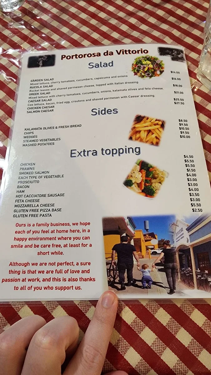 Menu, Portorosa Spearwood