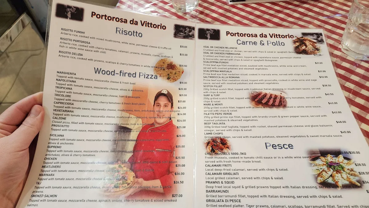 Menu, Portorosa Spearwood