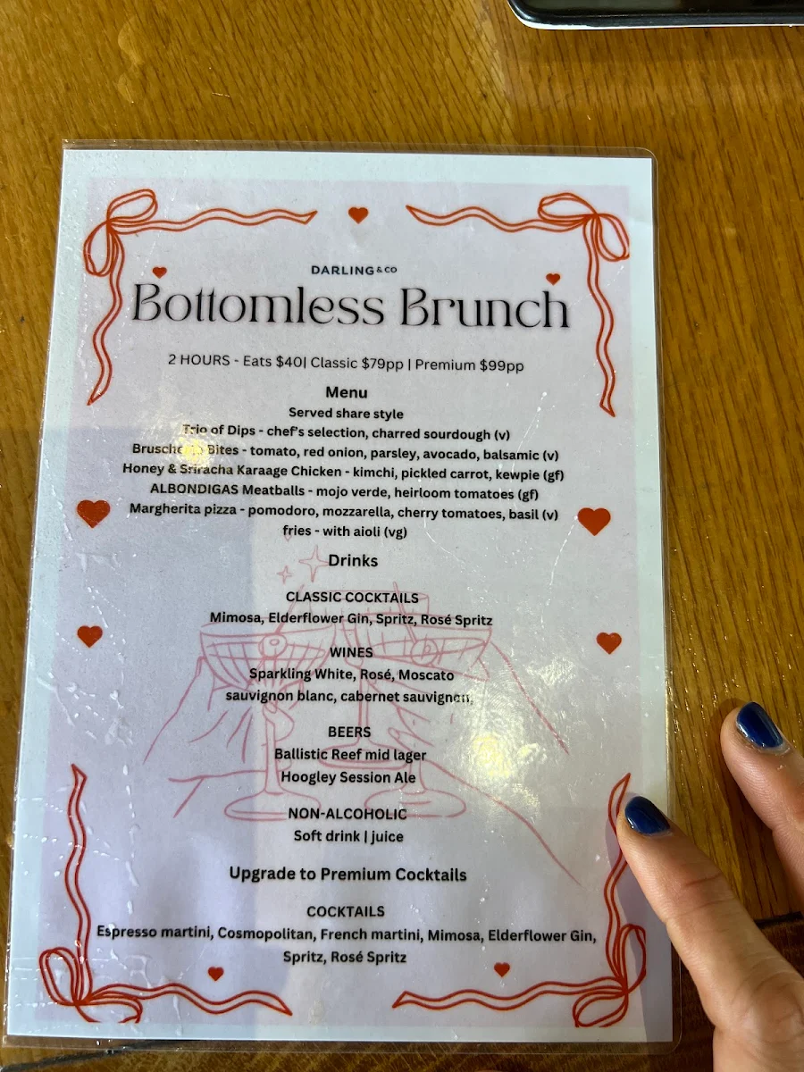 Menu, Darling & Co