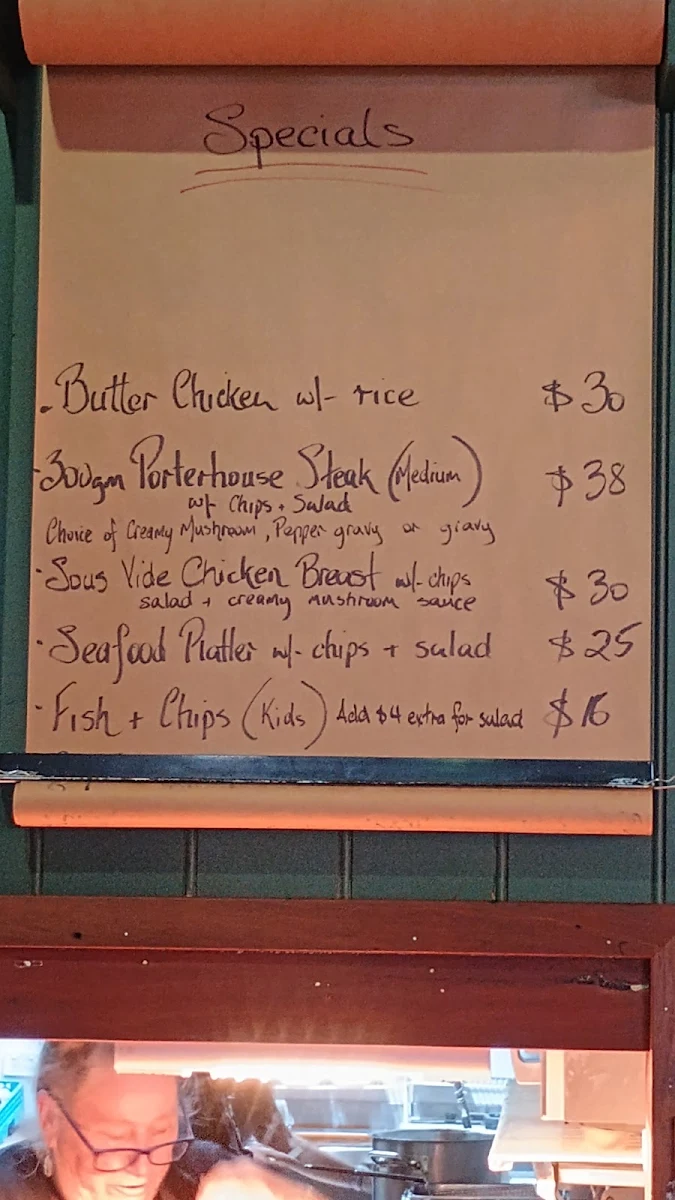 Menu, Nannup Brewing Company