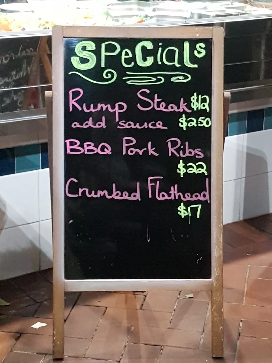 Menu, Torquay Hotel Hervey Bay