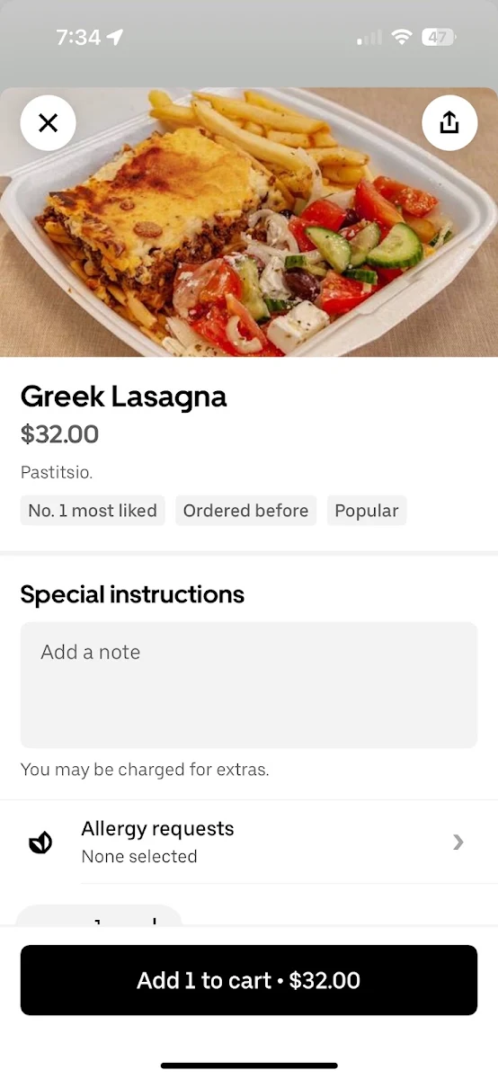 Menu, Mellowed Out Greek Takeaway