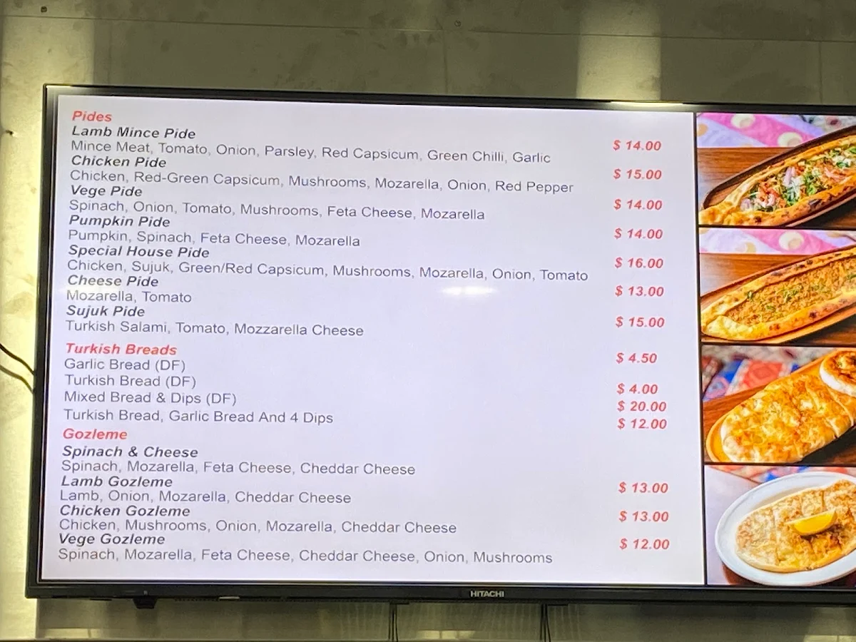Menu, Mayfair Turkish Kebab & Cuisine