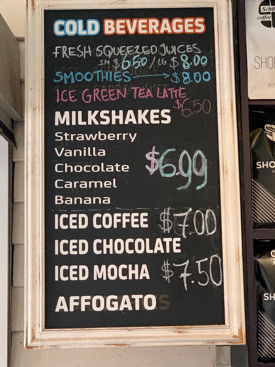 Menu, Café In Time