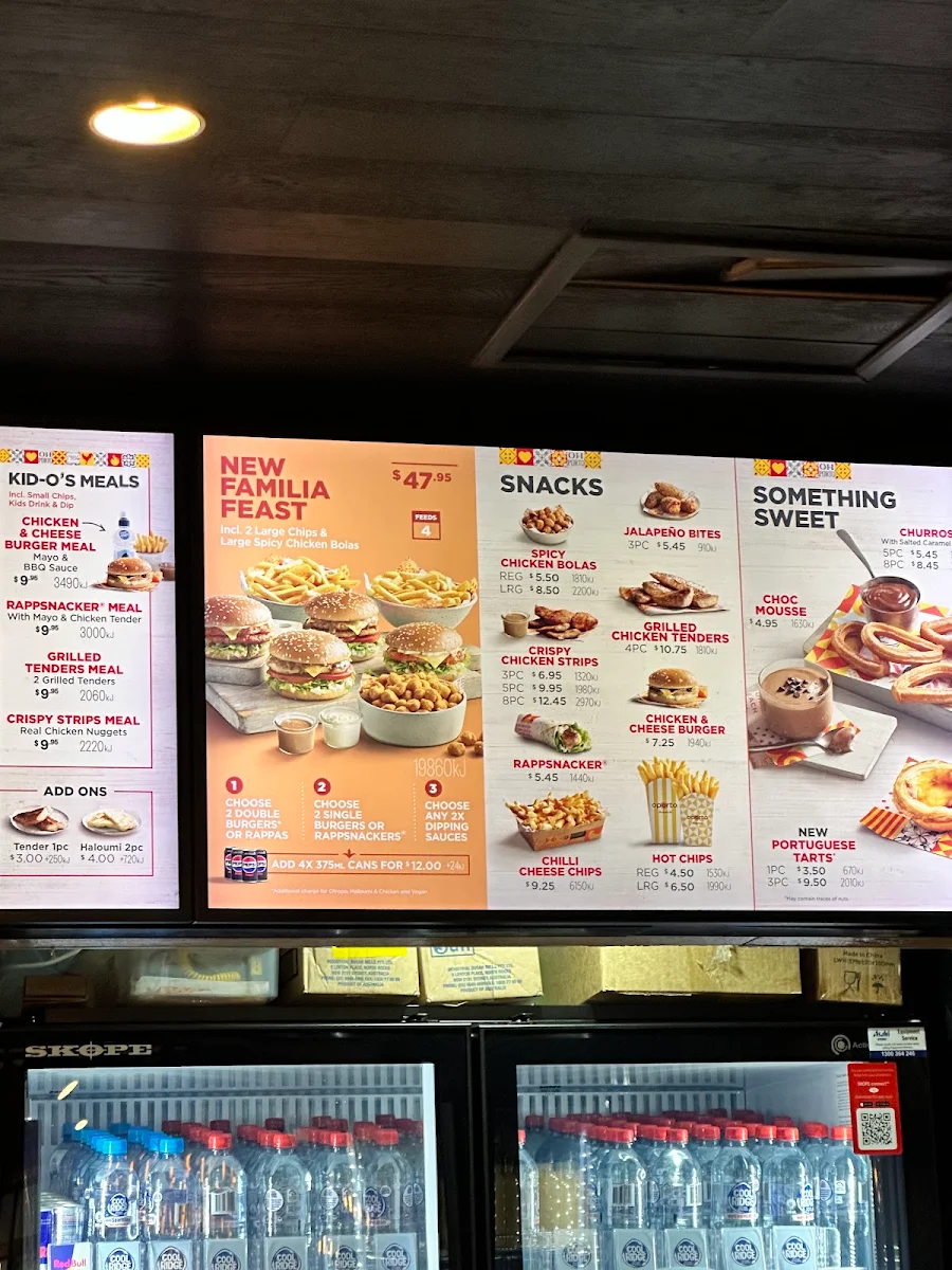 Menu, Oporto Gateway Plaza