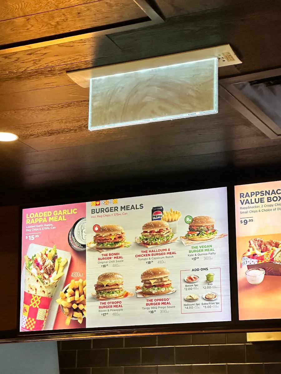 Menu, Oporto Gateway Plaza