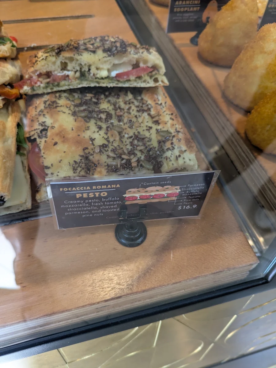 Menu, Brunetti Oro Chadstone