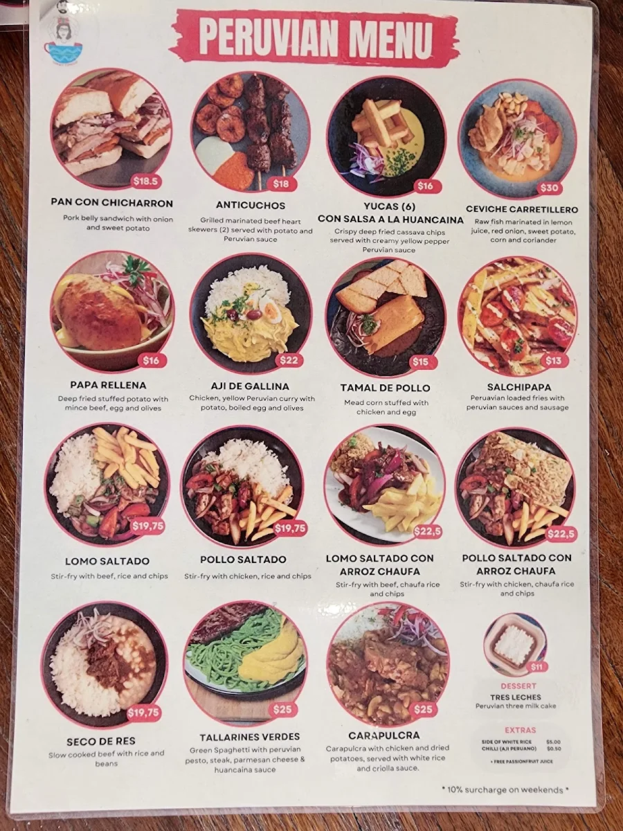 Menu, Terrace Espresso Cafe