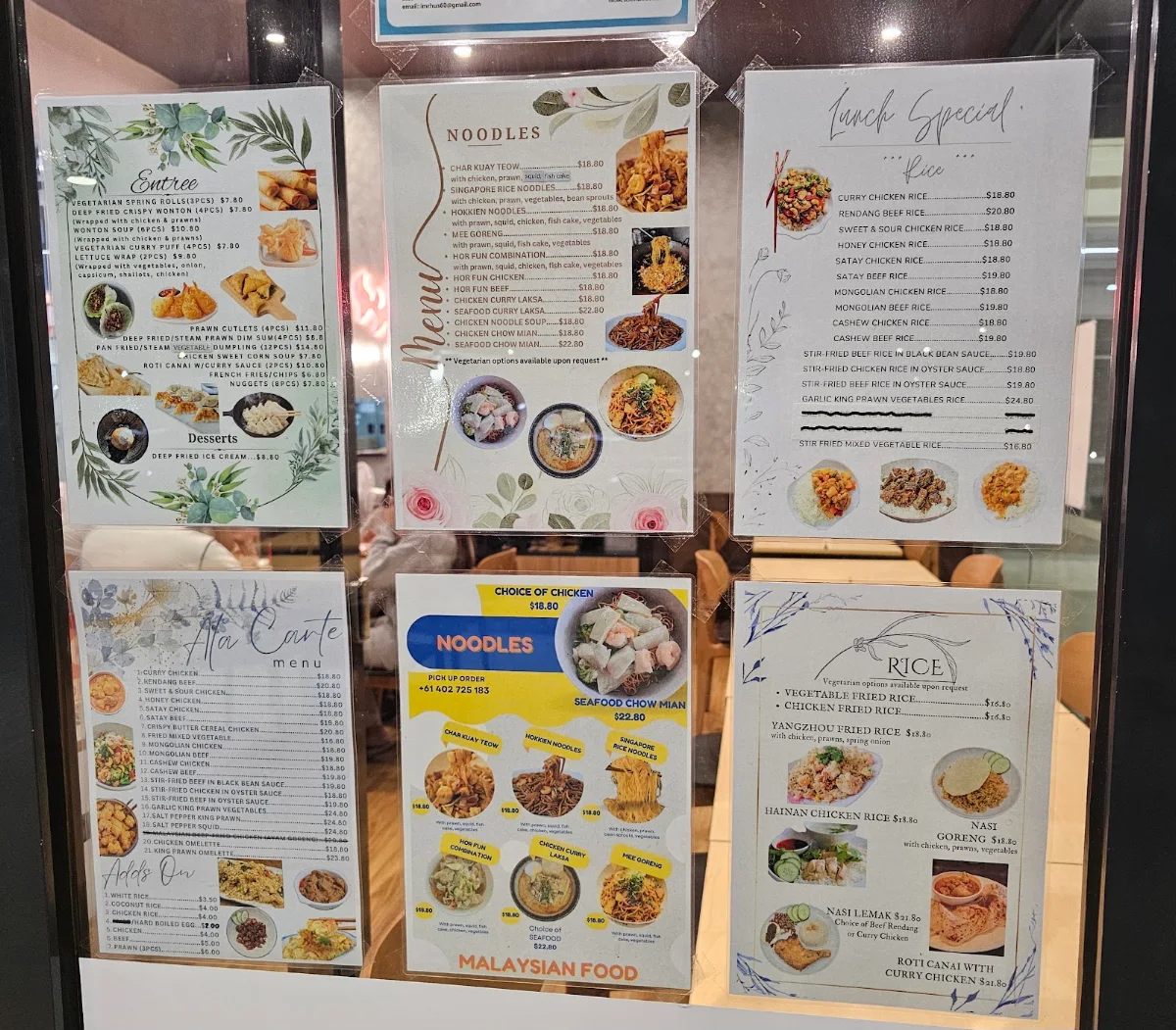 Menu, RedWok Malaysian Cuisine (100% HALAL)