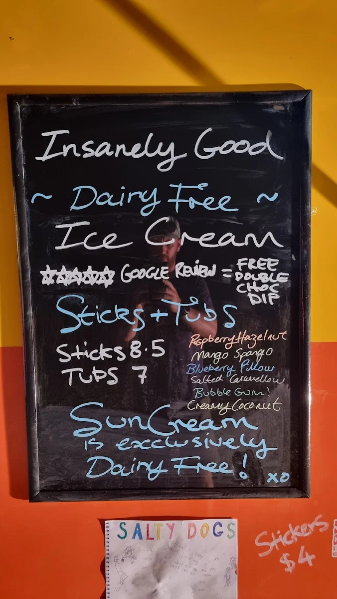 Menu, Sun Cream Ningaloo