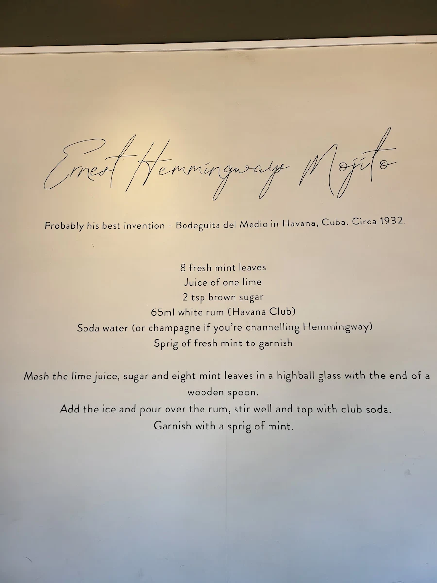 Menu, arcobar heatherton