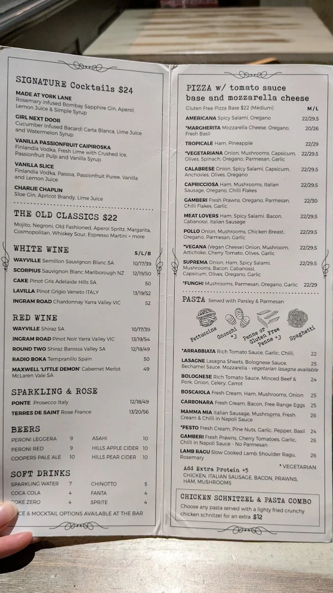 Menu, Next Door CBD Restaurant & Bar