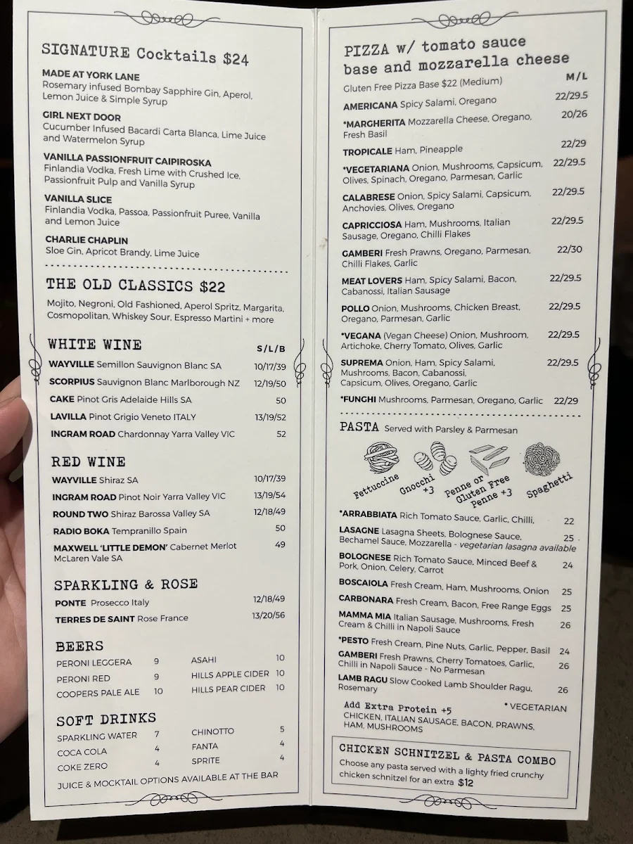 Menu, Next Door CBD Restaurant & Bar