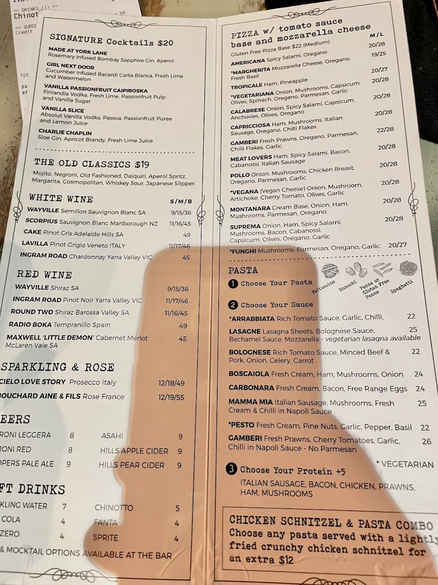 Menu, Next Door CBD Restaurant & Bar