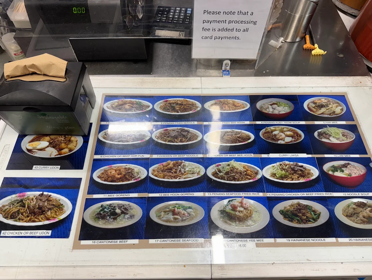 Menu, Hawker Food