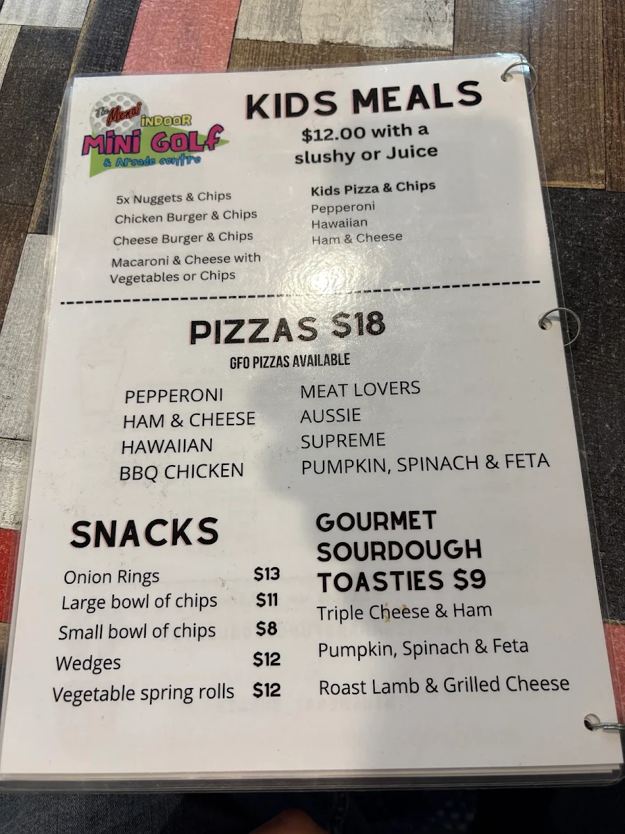 Menu, Menai Hotel Motel