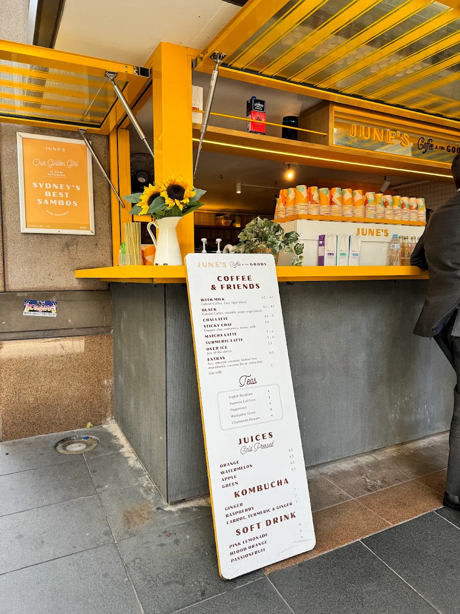 Menu, June's Cafe Wynyard