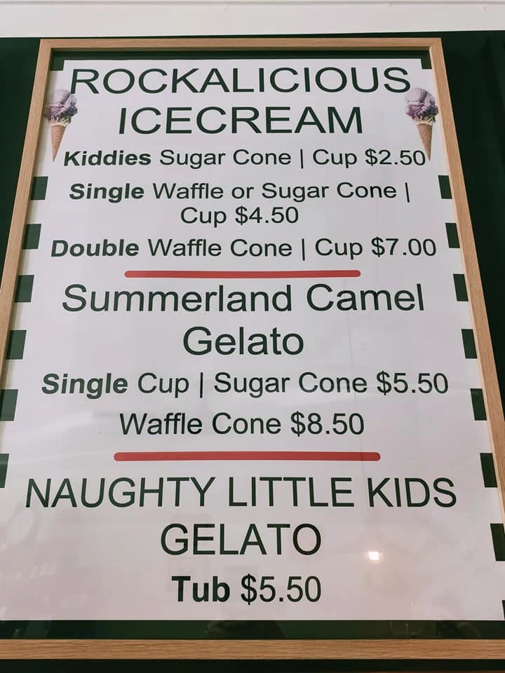 Menu, Rockalicious