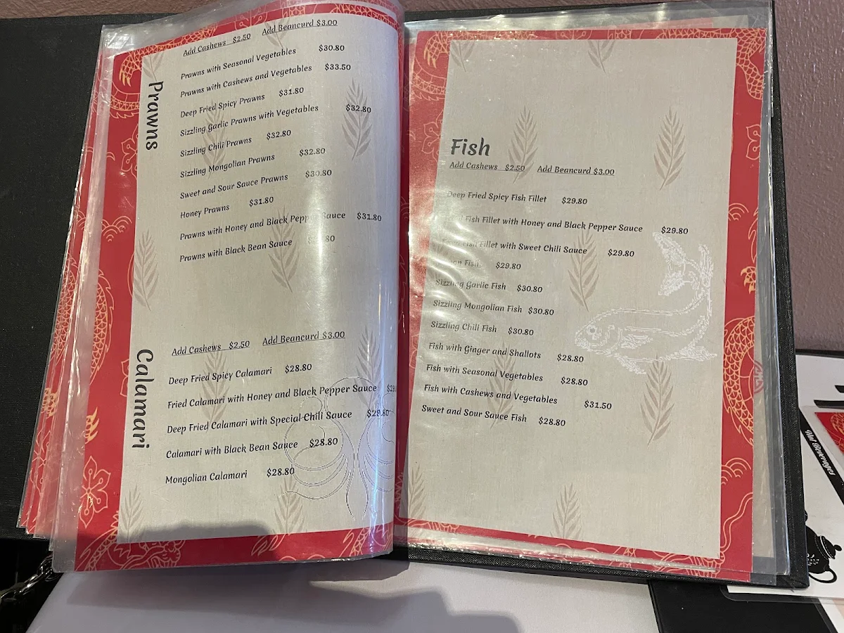 Menu, Peking Duck Dynasty