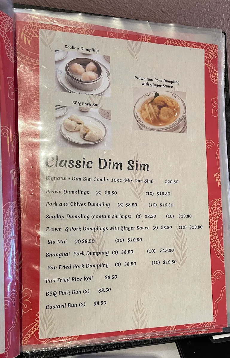 Menu, Peking Duck Dynasty