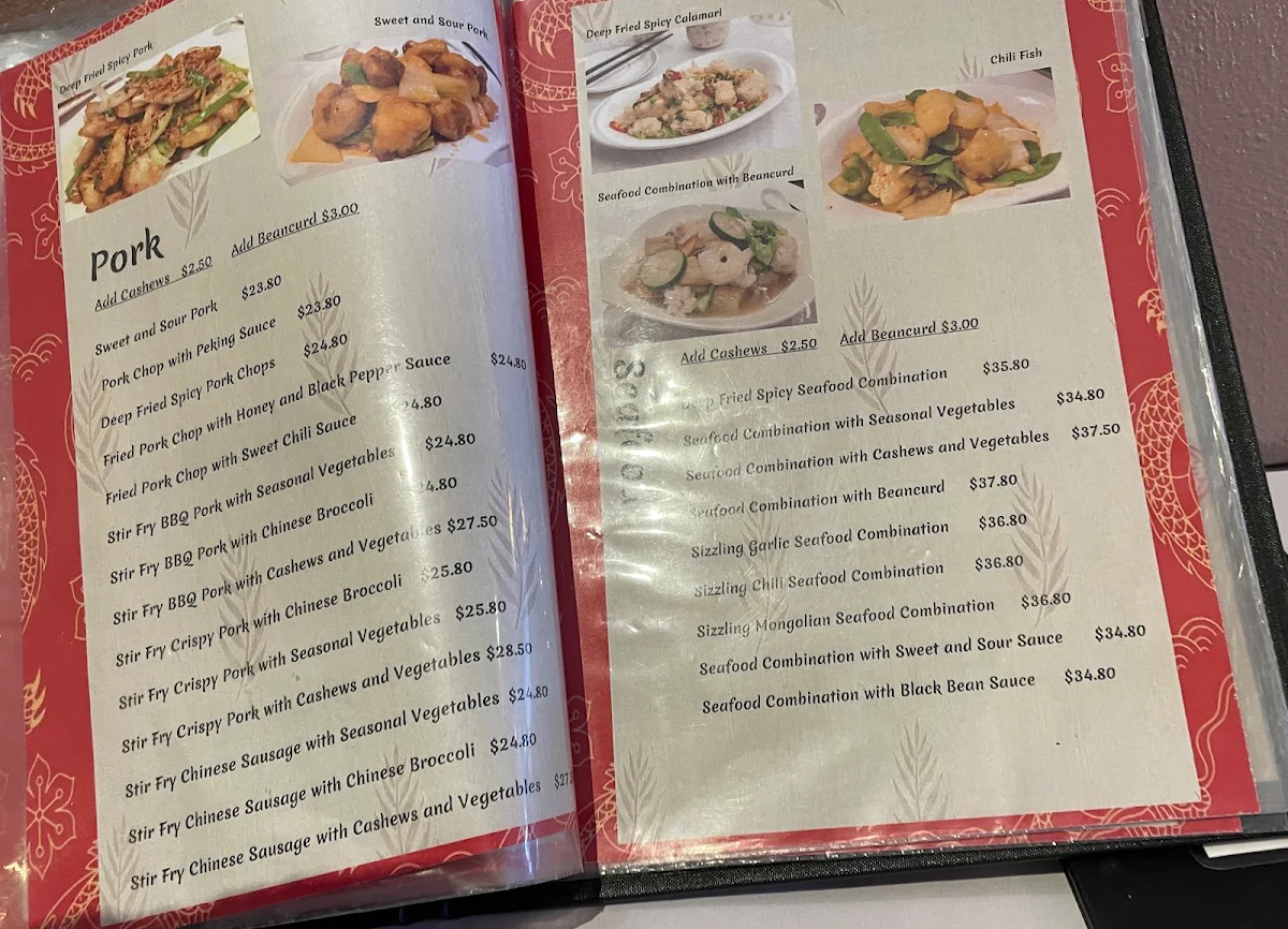 Menu, Peking Duck Dynasty