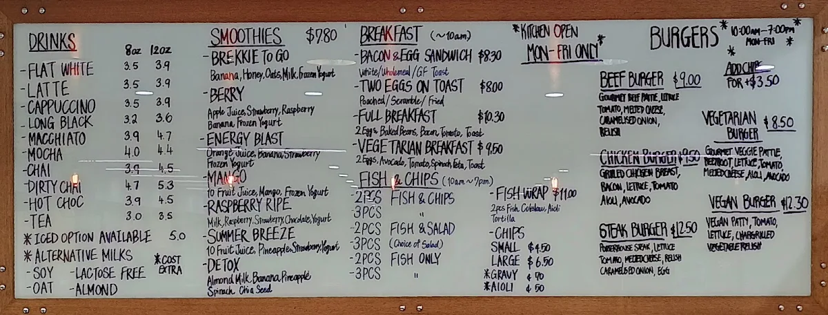 Menu, Rejuvon8 Cafe