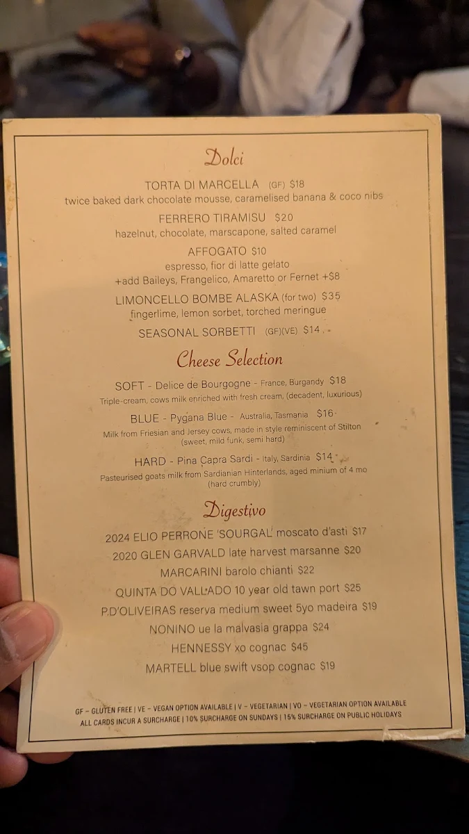 Menu, Gambino Restaurant & Rooftop