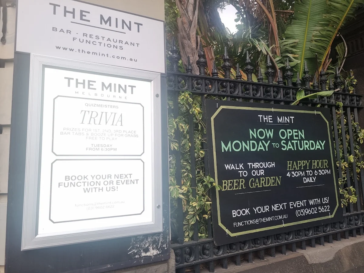 Menu, The Mint