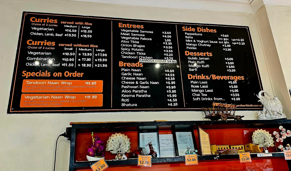Menu, Flavour of North India