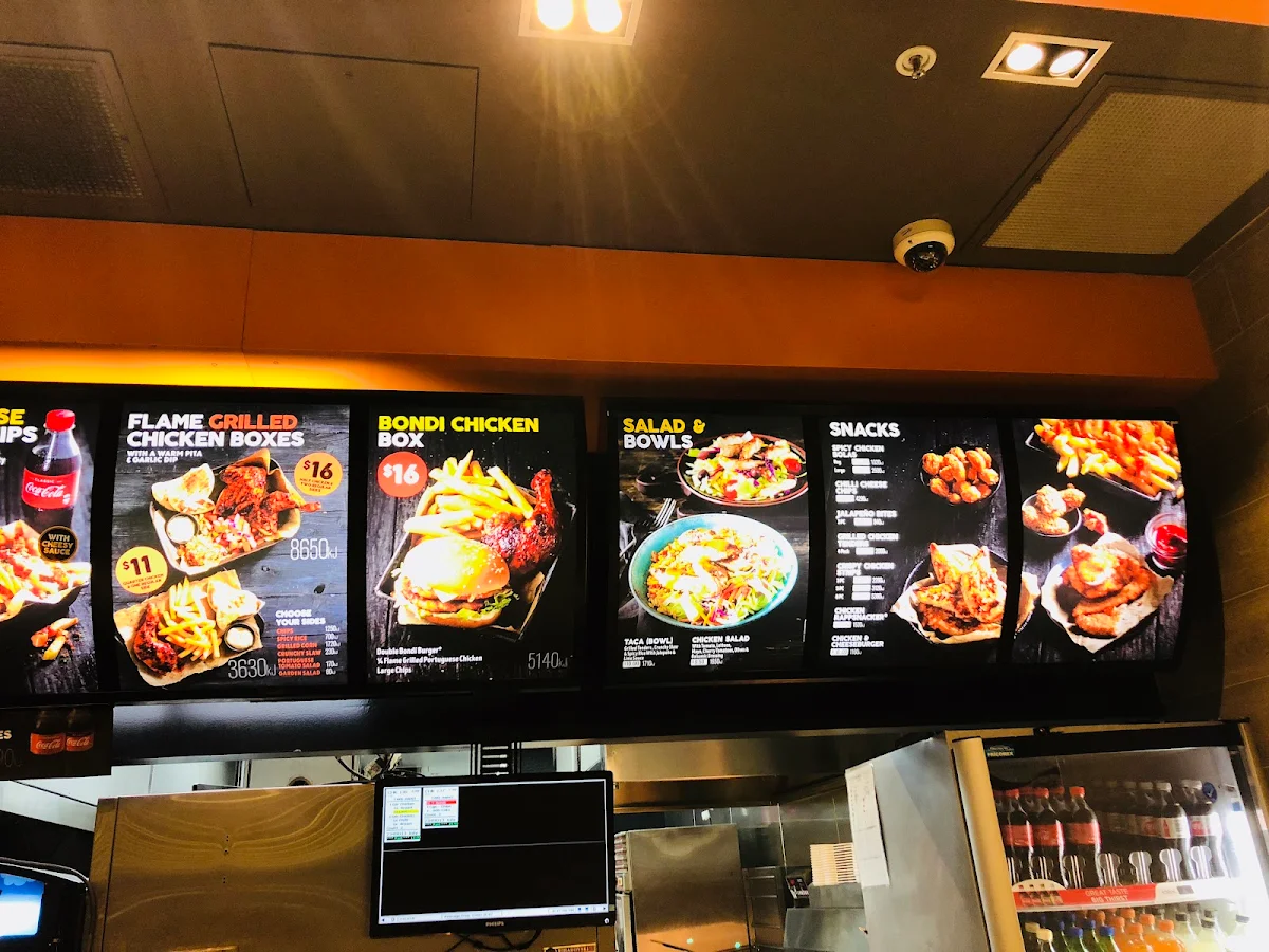 Menu, Oporto Macquarie Centre