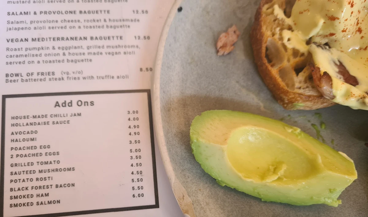 Menu, Ground Floor Cafe