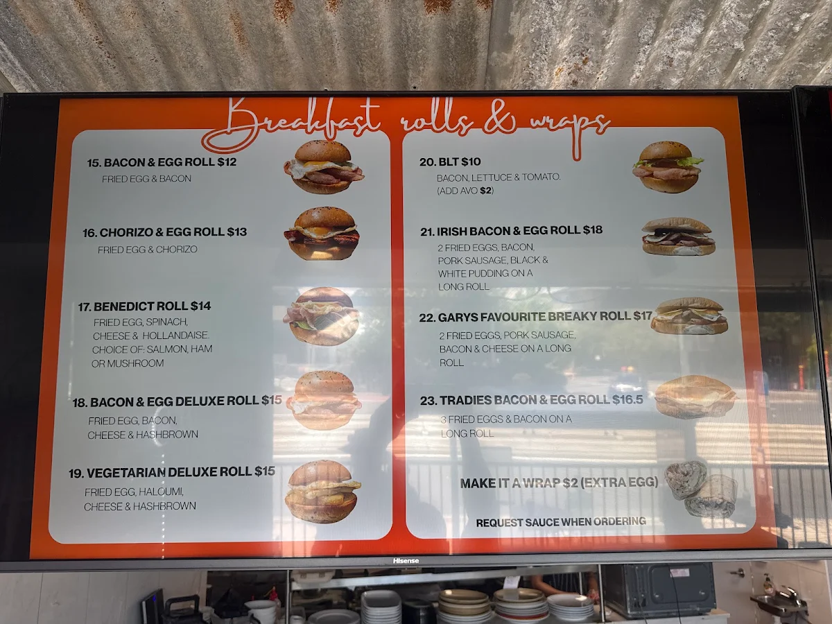 Menu, Stable Talk Cafe Kensington