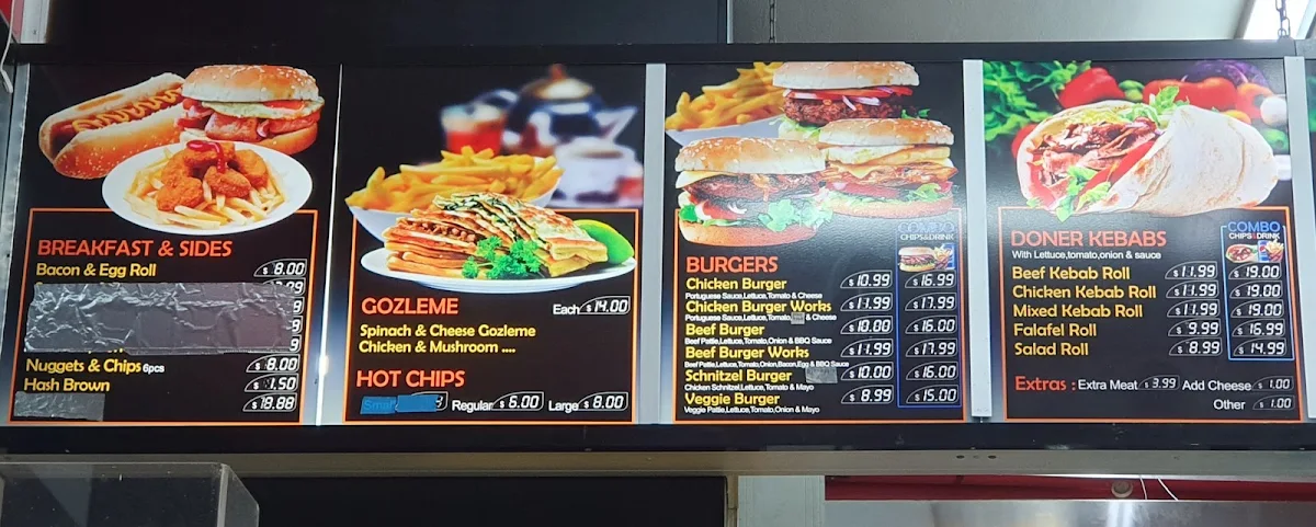 Menu, Newy Kebab