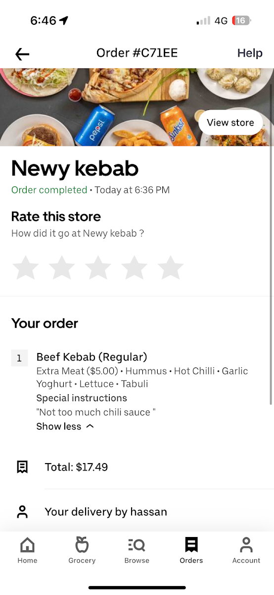 Menu, Newy Kebab